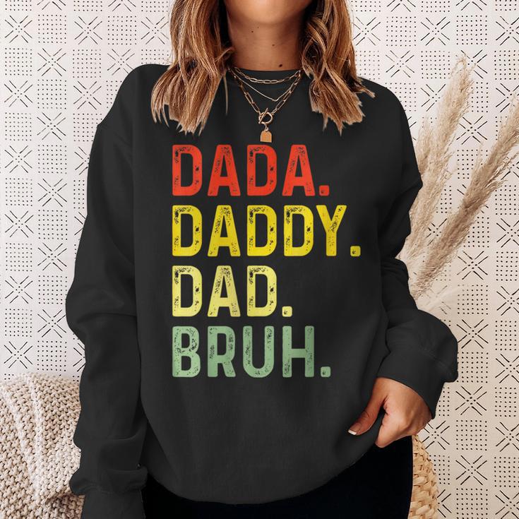 Damen Männer Papa Papa Bruhatertagintage Lustigater Mit-Ausschnitt Sweatshirt Geschenke für Sie