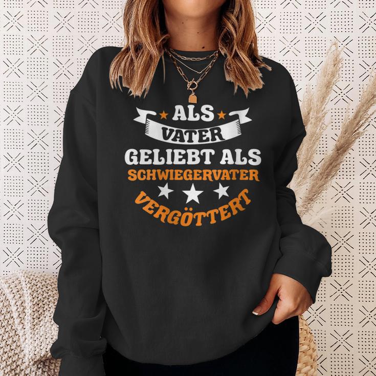 Damen Schwiegervaterater Schwiegerpapa Papaatertag Mit-Ausschnitt Sweatshirt Geschenke für Sie