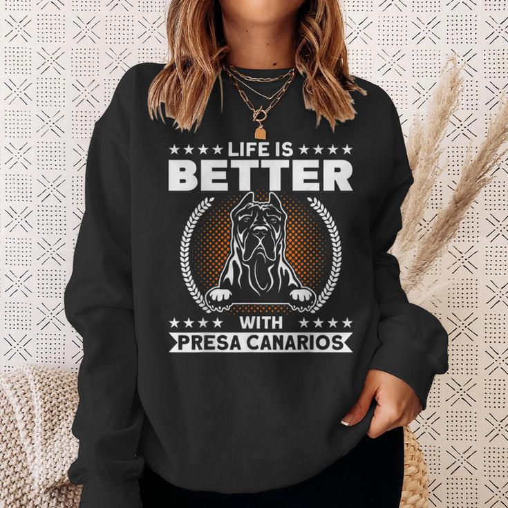 Das Leben Ist Besser Mit Presa Canarios Presa Canario Sweatshirt Geschenke für Sie