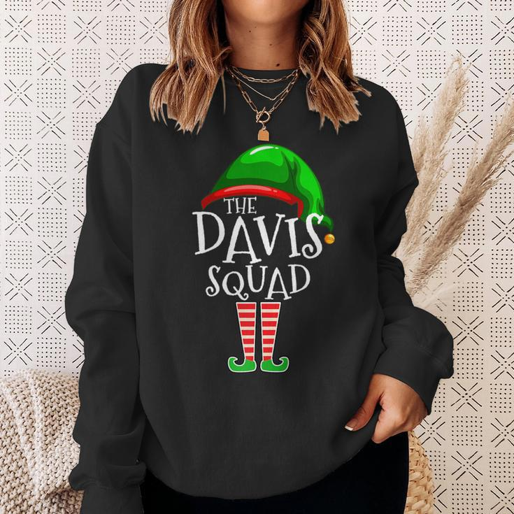 Davis Squad Elf Group Matching Family Name Christmas Sweatshirt Gifts for Her