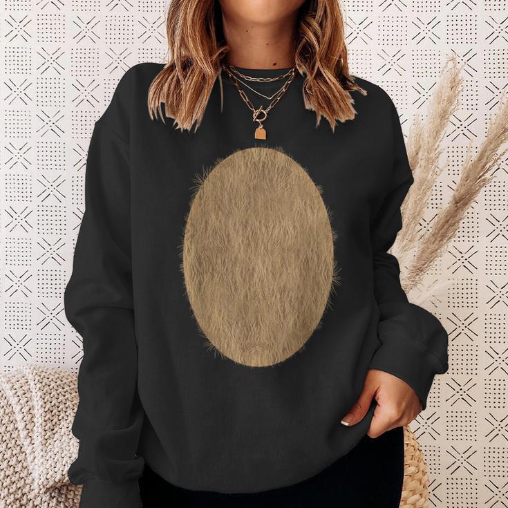 Deer Bear Fuzzy Hairy Belly Costume Sweatshirt Gifts for Her