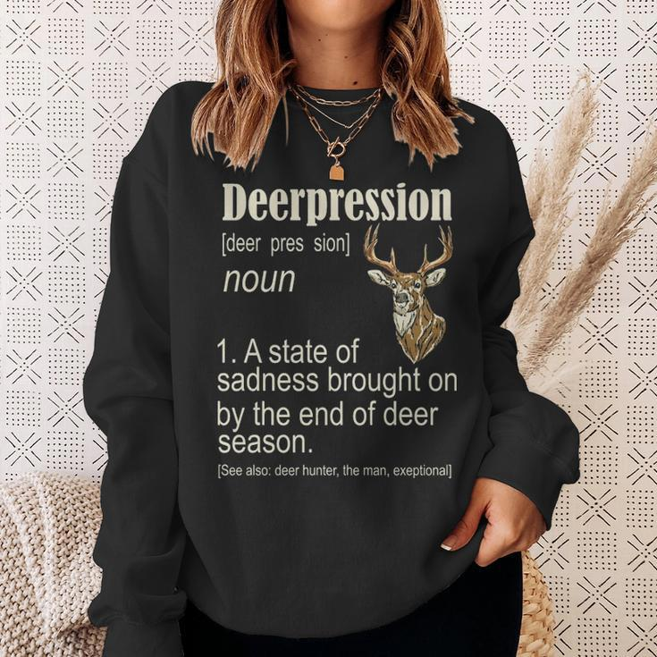 Deerpression Deer Hunter Deer Hunting Season Hunt Sweatshirt Gifts for Her