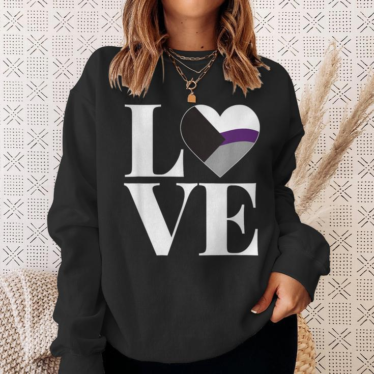 Demisexuality 'Love' Demisex Demisexual Pride Flag Sweatshirt Gifts for Her