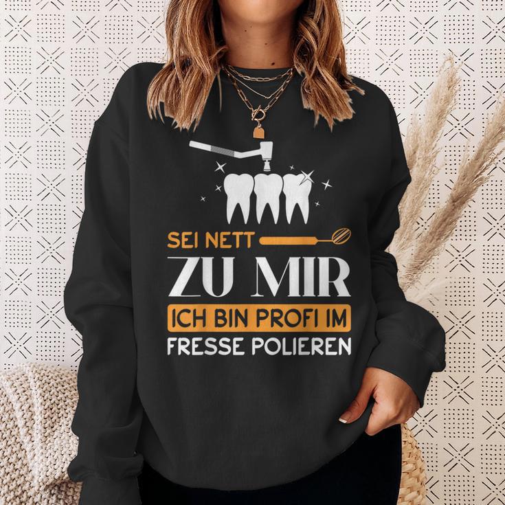 Dentist Dental Helper Ich Bin Profi Im Fresse Polieren Sweatshirt Geschenke für Sie