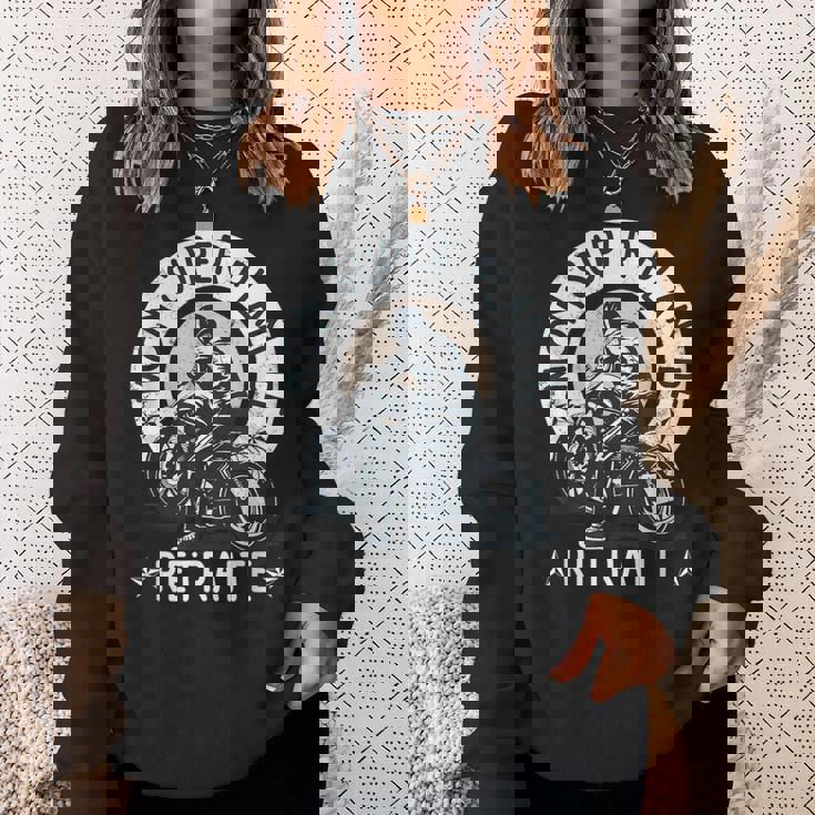 Départ Retraite Homme Motard Cadeau Humour Retraité Moto Sweater e Cadeaux pour elle