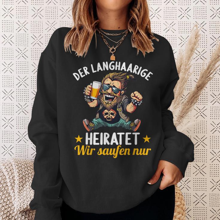 Der Langhaarige Heiratet Heavy Metal Punker Punk Rocker Jga Sweatshirt Geschenke für Sie