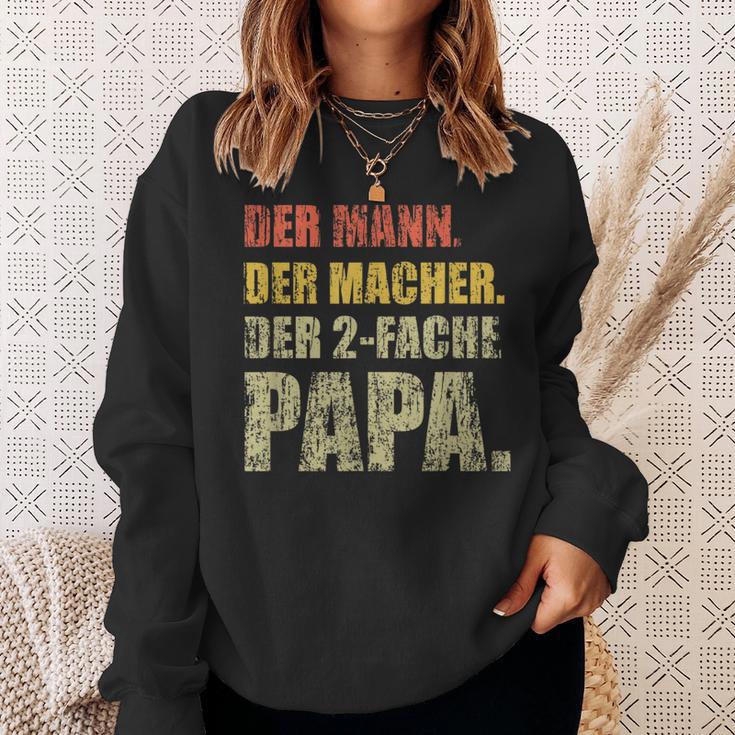 Der Mann Der Macher Der Zweifach Papa Sweatshirt Geschenke für Sie