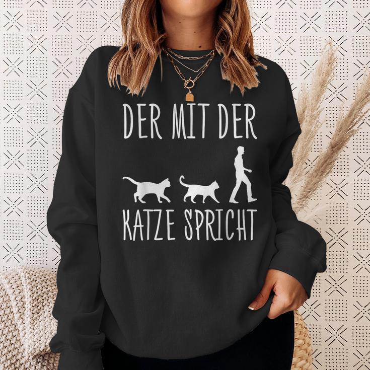 Der Mit Der Katze Speaks Katzenpapa The Mit Cat Sweatshirt Geschenke für Sie