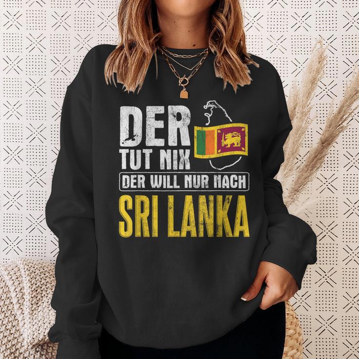 Der Will Nur Nach Sri Lanka Home Flag Sri Lanka Sweatshirt Geschenke für Sie