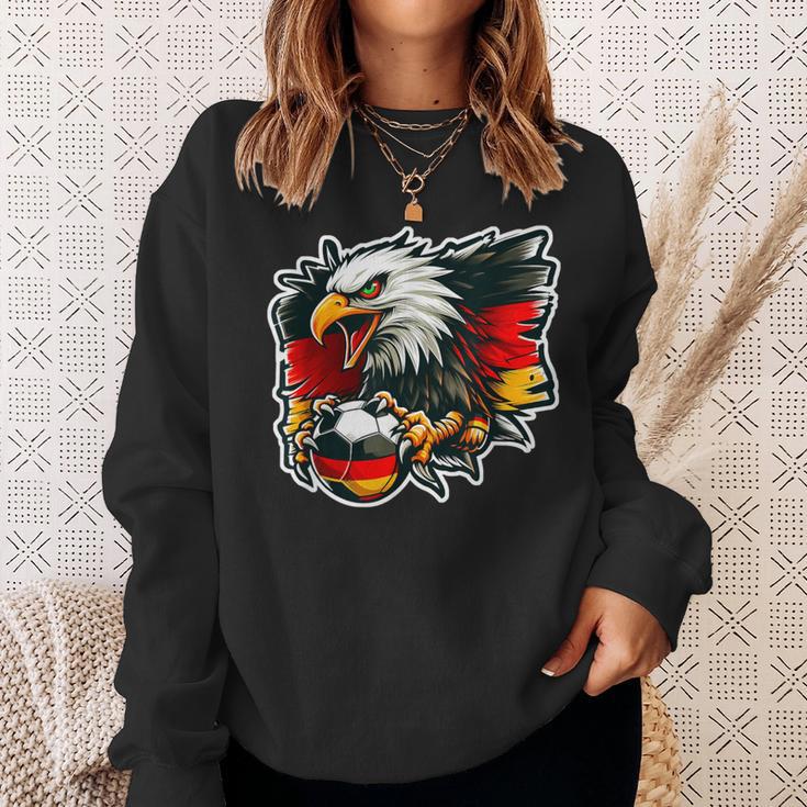 Deutsch Banner Fan Deutschland Flagge Wütender Adler Sweatshirt Geschenke für Sie