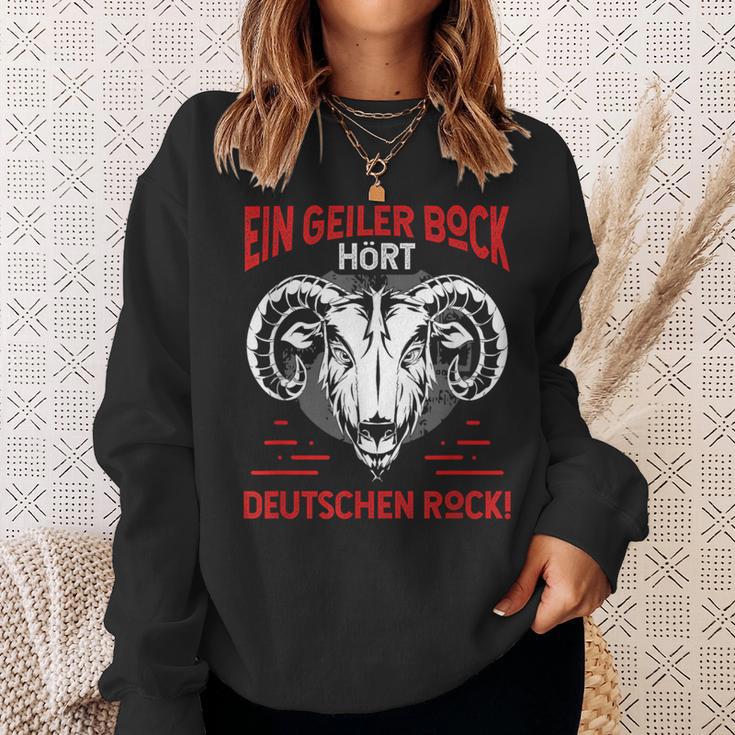 Deutschrock Ein Geiler Bock Hören German Rock Sweatshirt Geschenke für Sie