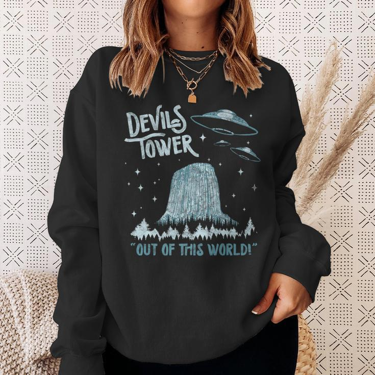 Devils Tower National Monument Out Of This World Ufo Sweatshirt Gifts for Her