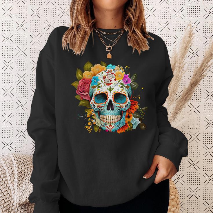 Dia De Los Muertos Decorative Mexican Head Sugar Skull Sweatshirt Geschenke für Sie