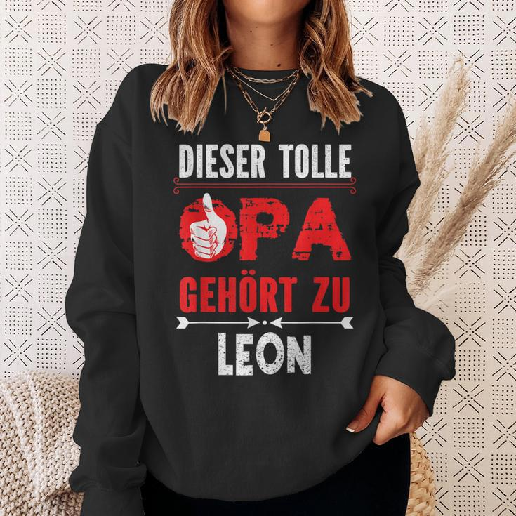 Dieser Tolle Opa Gegehört Zu Leon Opi German Langu Sweatshirt Geschenke für Sie
