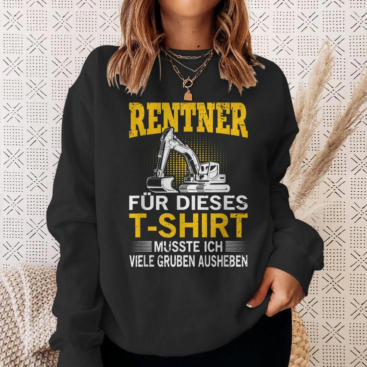 Digger Driver In Retirement Retirement Pensioner Digger Sweatshirt Geschenke für Sie