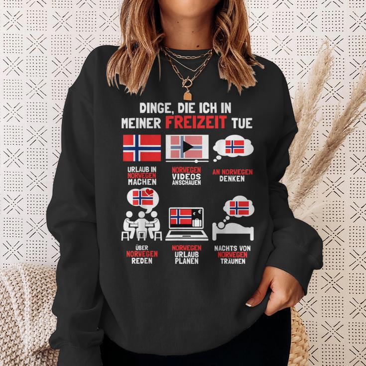 Dinge Die Ich In Meiner Freizeit Tue Norway Sweatshirt Geschenke für Sie