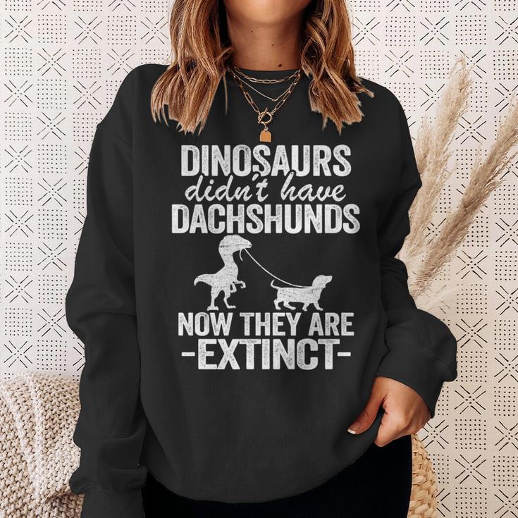 Dinosaurier Didn't Have Dackel Kinder Doxie Hund Papa Wiener Sweatshirt Geschenke für Sie