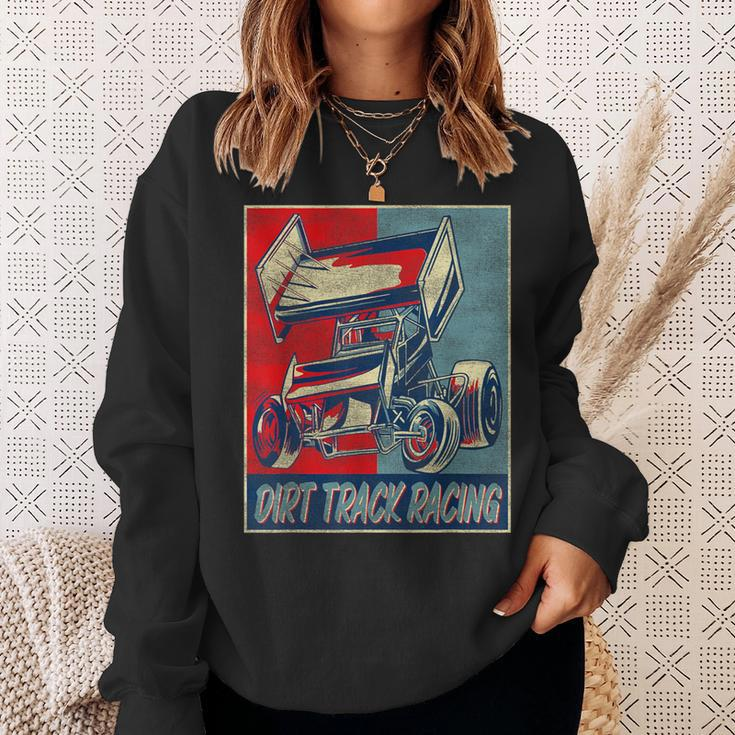 Dirt Track Racing Race Sprint Car Vintage Retro Dirt Track Sweatshirt Gifts for Her