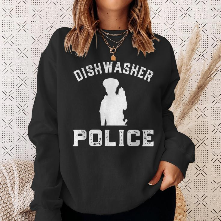 Dishwasher Police Dad Fathers Day Sweatshirt Gifts for Her
