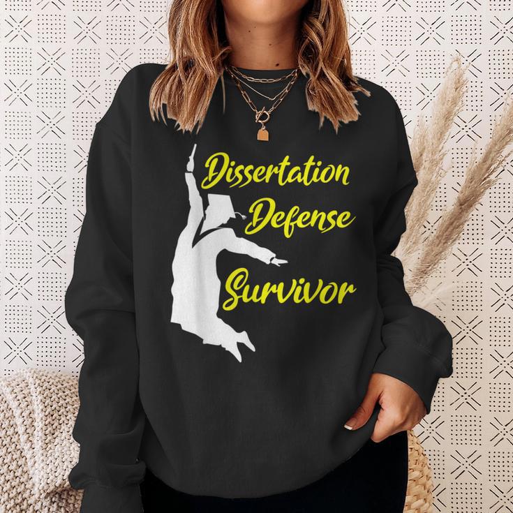 Dissertation Defense Survivor Doctorate PhD Sweatshirt Gifts for Her