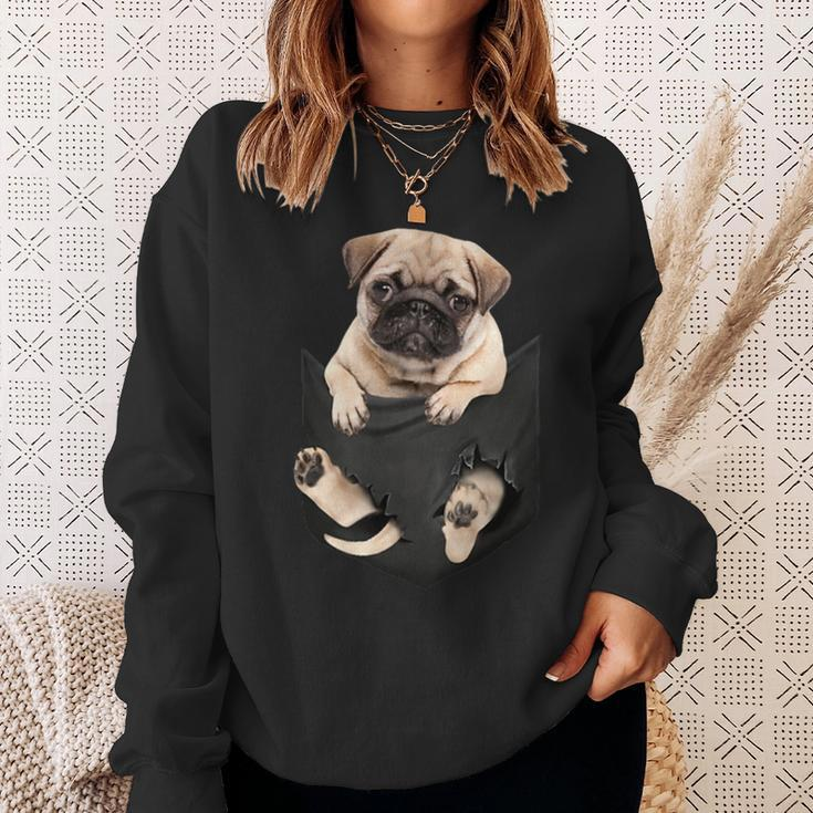 Dog Lovers Pug In Pocket Dog Pug Sweatshirt Gifts for Her
