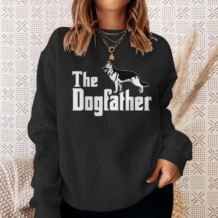 The Dogfather German Shepherd For Dad Fathers Day Sweatshirt Gifts for Her