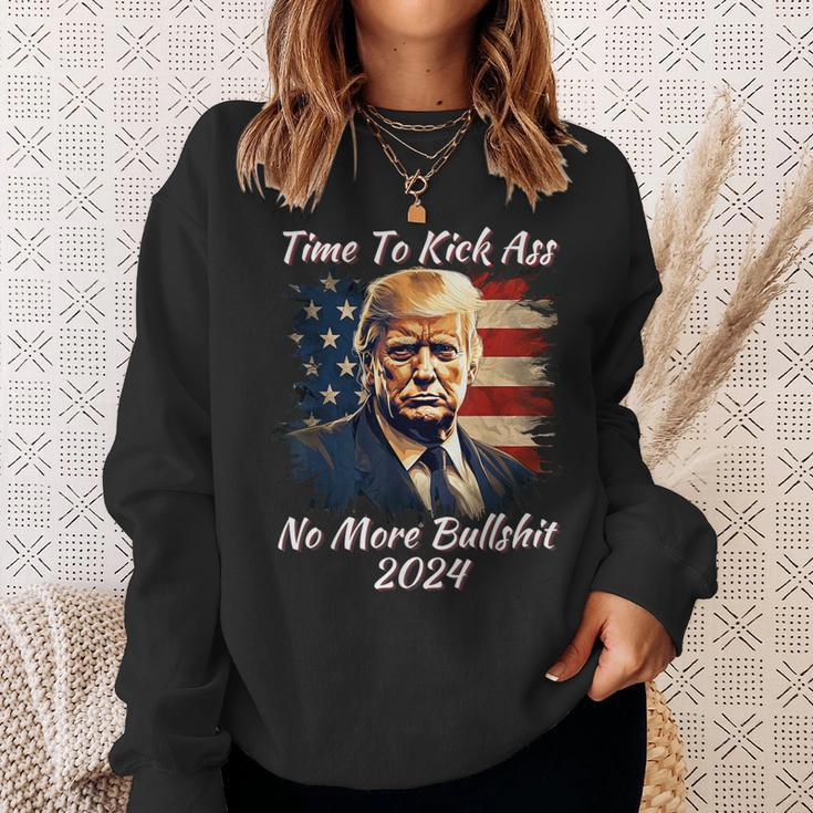 Donald Trump My President 2024 America Shot Flag Sweatshirt Gifts for Her