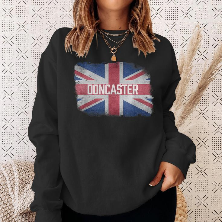 Doncaster United Kingdom British Flag Vintage Uk Souvenir Sweatshirt Gifts for Her