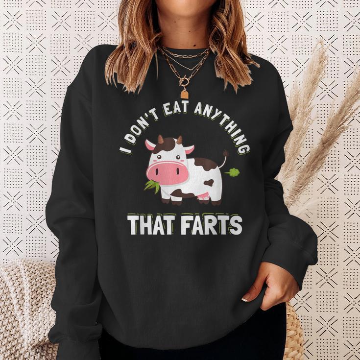 I Don't Eat Anything That Farts Vegan & Vegetarian Sweatshirt Gifts for Her