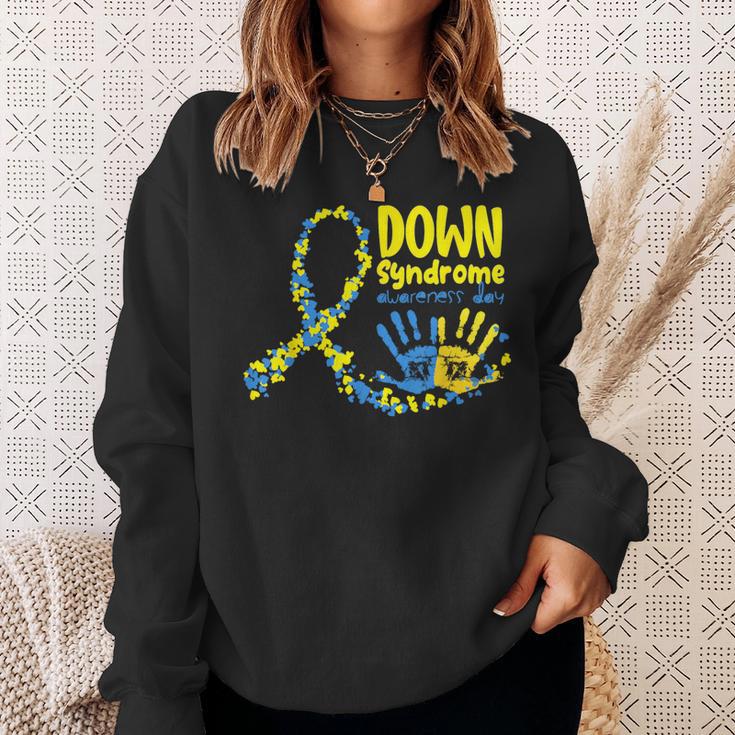 Down Syndrome Awareness Day Ribbon Down Syndrome Acceptance Sweatshirt Gifts for Her