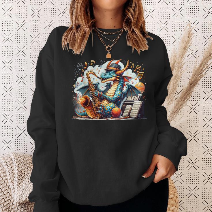 Dragons With The Soulful Sound Of Jazz Sweatshirt Gifts for Her