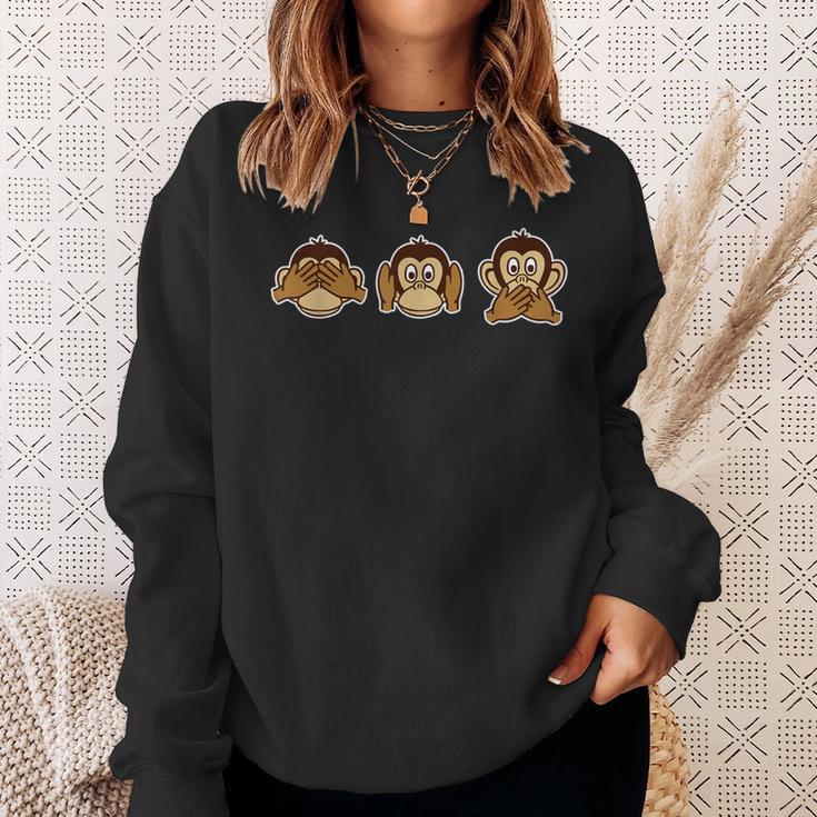 Drei Wise Monkeys Black S Sweatshirt Geschenke für Sie