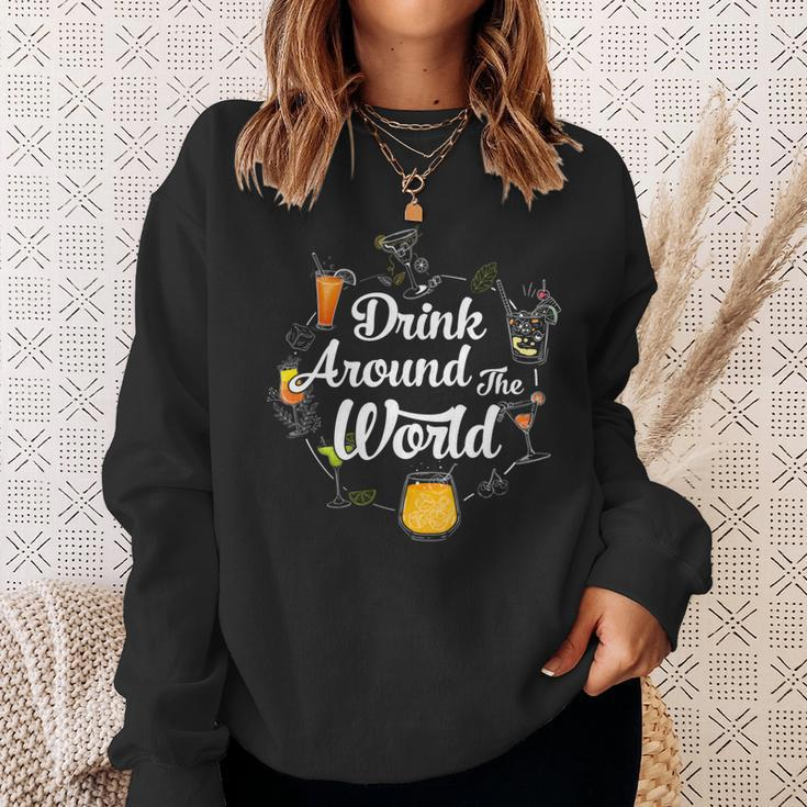Drink Around The World I Drink Around The World Epcot Sweatshirt Gifts for Her
