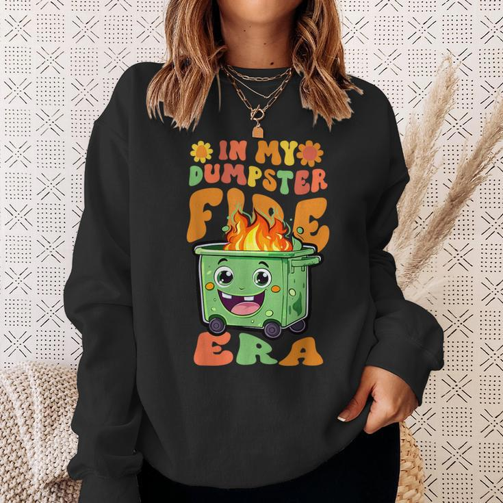In My Dumpster Fire Era Lil Dumpster On Fire Bad Experience Sweatshirt Gifts for Her
