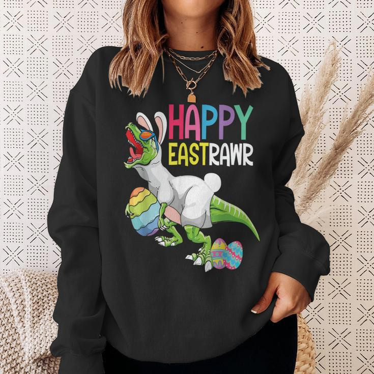 Easter Day Dinosaur Happy Eastrawr Easter Sweatshirt Gifts for Her