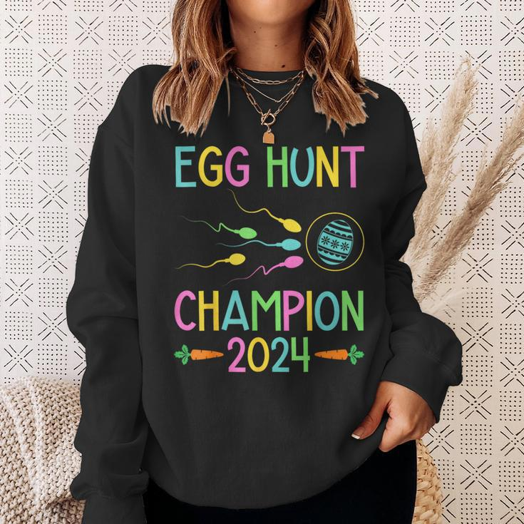 Easter Egg Hunt Champion Dad Pregnancy Announcement Sweatshirt Gifts for Her