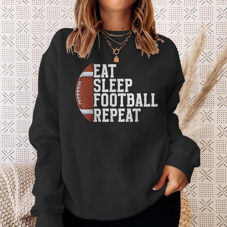 Eat Sleep Football Repeat Football Player Football Sweatshirt Gifts for Her