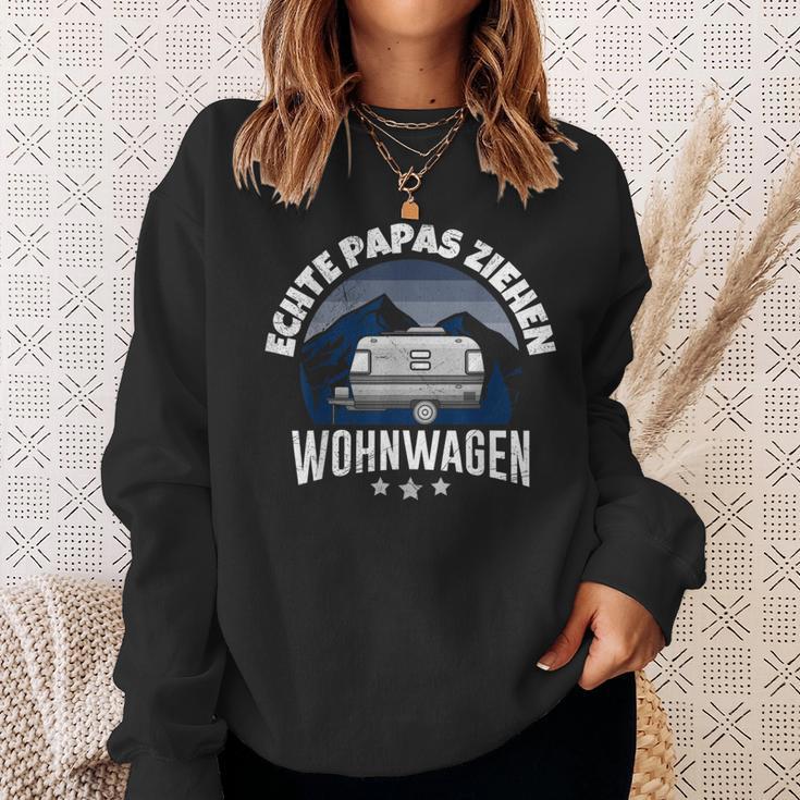 Echte Papas Ziehen Caravan Camper Camping Papa S Sweatshirt Geschenke für Sie