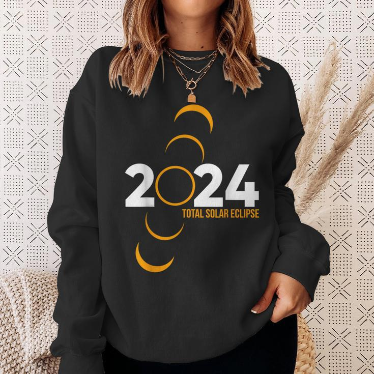Eclipse 2024 Total Solar Eclipse Astronomy Moon Sun Sweatshirt Gifts for Her