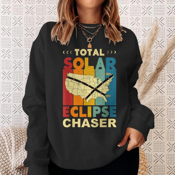 Eclipse Chaser Solar Eclipse 2024 Twice In A Lifetime Sweatshirt Gifts for Her