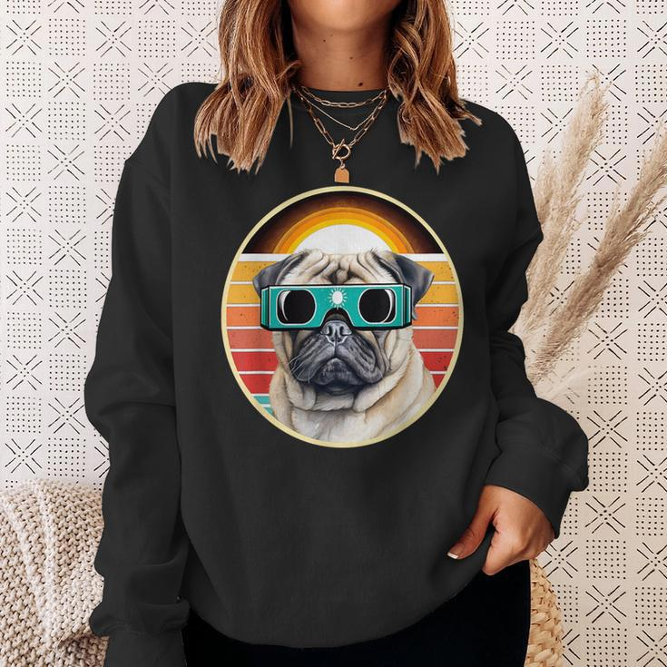 Eclipse Dogs Where Pug Charm Meets Celestial Wonder Sweatshirt Gifts for Her