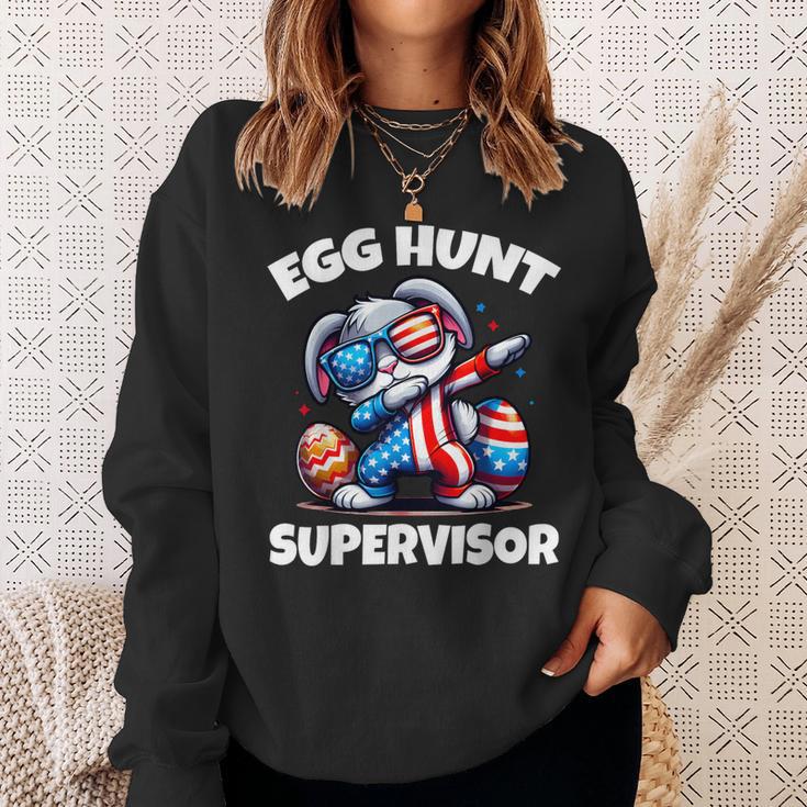 Egg Hunt Supervisor Boys Toddler Easter 2024 Family Matching Sweatshirt Gifts for Her