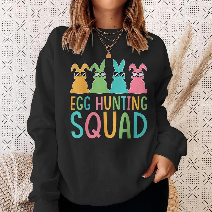 Egg Hunting Squad Crew Family Happy Easter Bunny Sweatshirt Gifts for Her