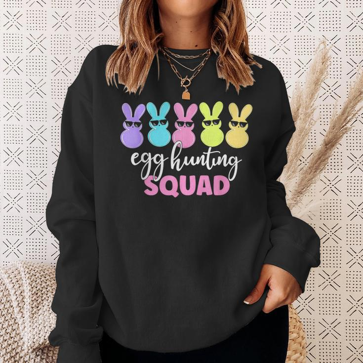 Egg Hunting Squad Crew Family Happy Easter Bunny Womens Sweatshirt Gifts for Her
