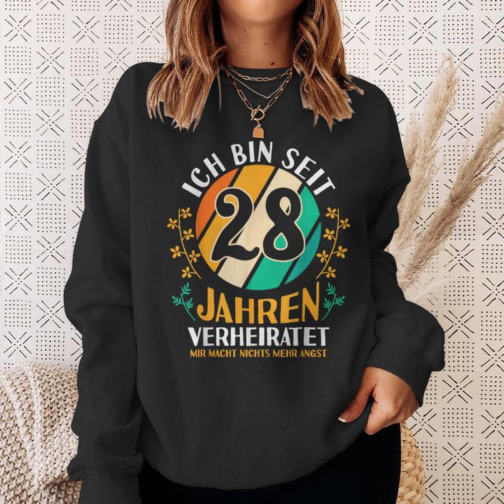 Ehe Nelkenhochzeit 28 Jahreerheiratet Hochzeitstag Sweatshirt Geschenke für Sie