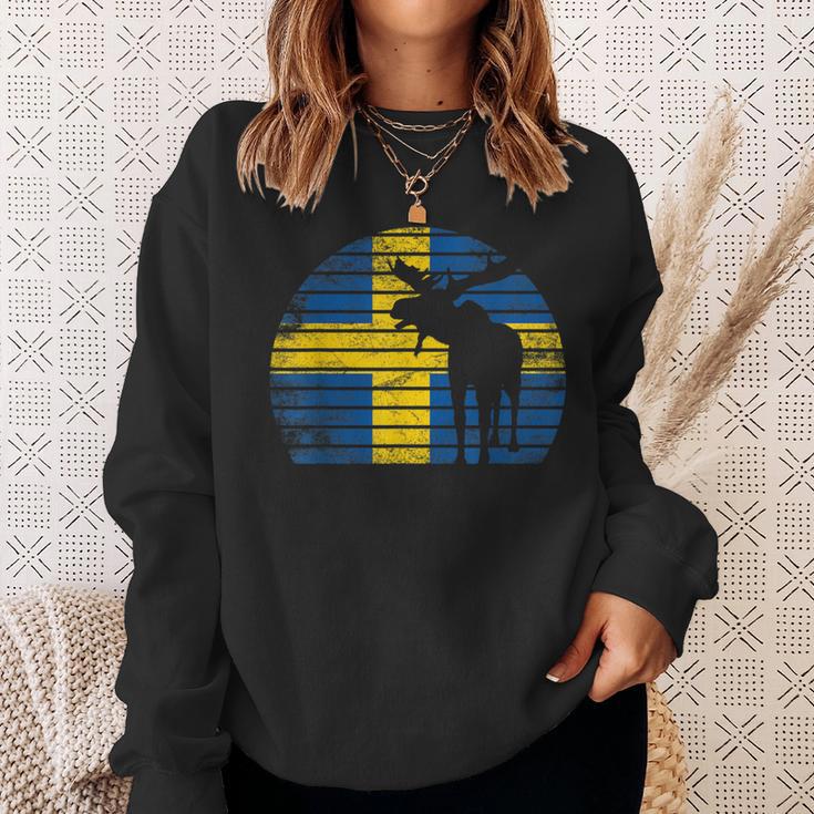 Elch Schwedische Flagge Schwede Skandinavien Schweden Sweatshirt Geschenke für Sie