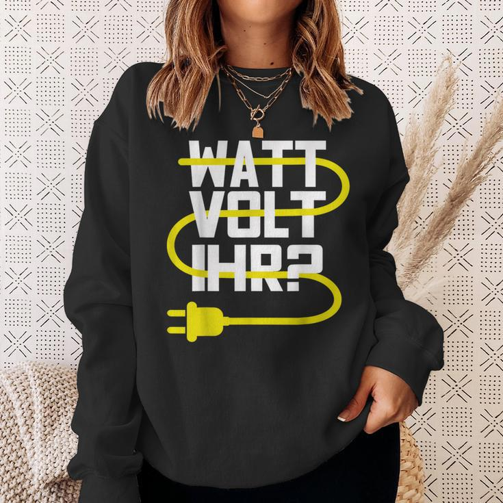 Electronic Electrician Watt Volt Her Sweatshirt Geschenke für Sie