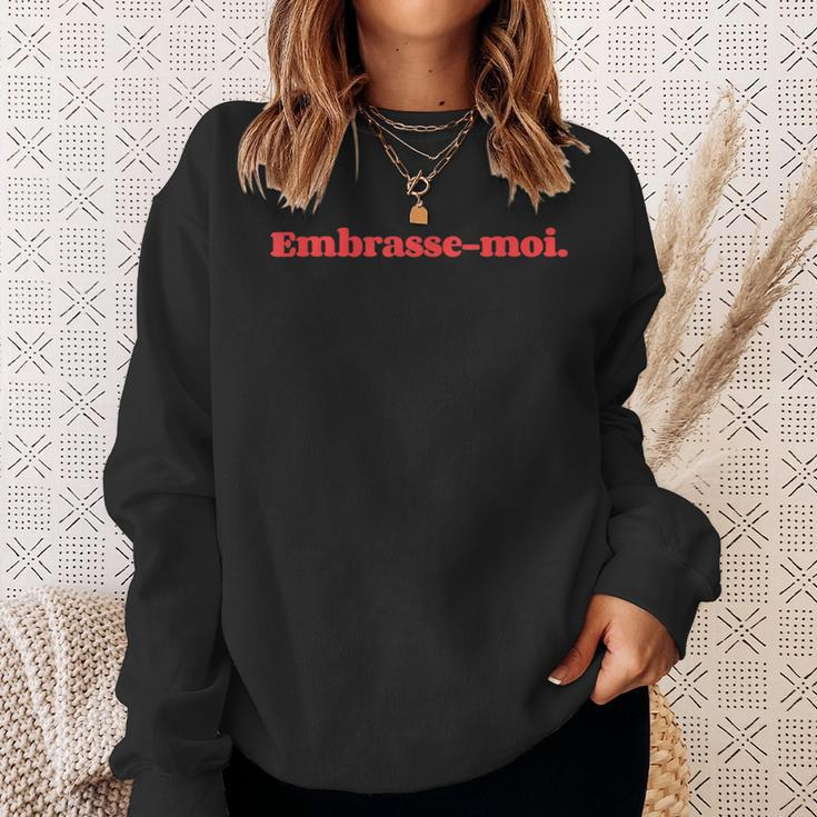 Embrasse-Moi Kiss Me Retro Vintage French 80'S Sweatshirt Gifts for Her