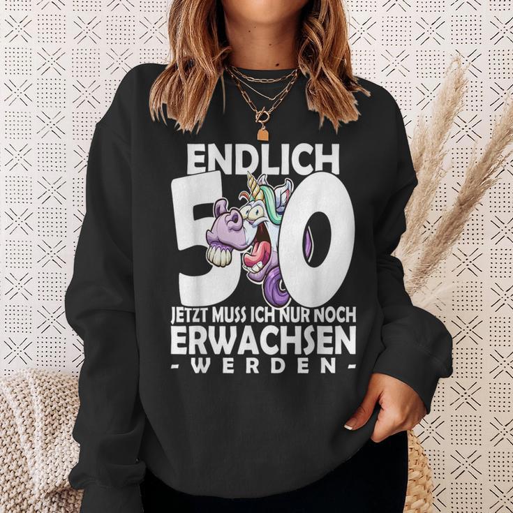 Endlich 50 Jetzt Muss Ich Nur Noch Arwachsenwerden Unicorn S Sweatshirt Geschenke für Sie