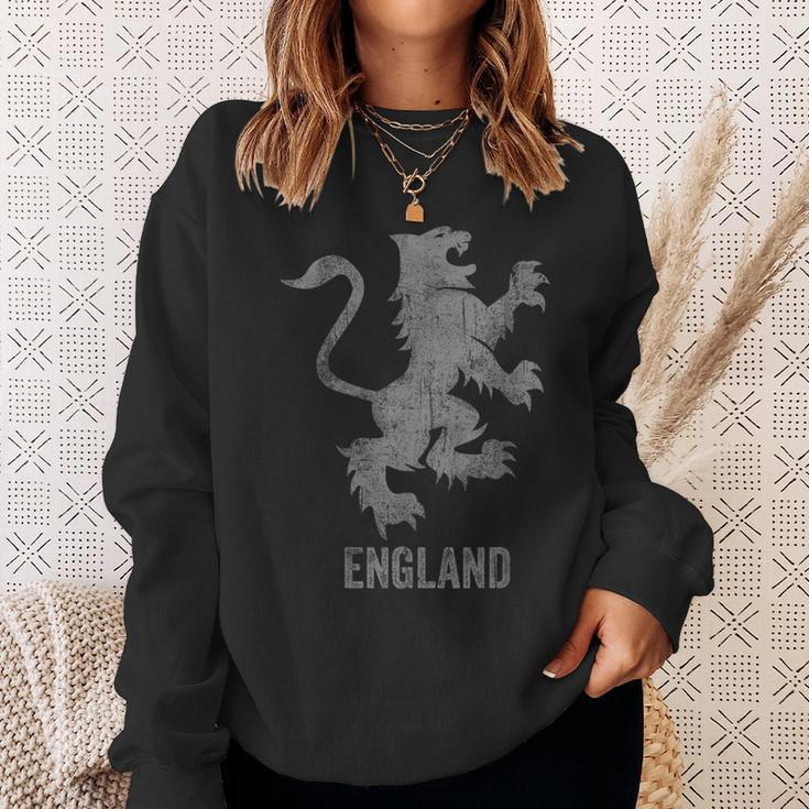 England Flag Heraldry Lion English Football Soccer Patriotic Sweatshirt Gifts for Her